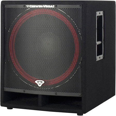 Cerwin Vega CVi-118S 18" Portable Passive Subwoofer, 45Hz-200Hz Frequency Response, 8 Ohms Impedance, 95dB Sensitivity, 1200W Peak Power