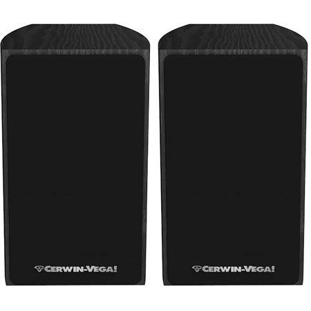 Cerwin Vega LA14 4" 110W 2-Way Passive Bookshelf Speaker, Pair, Black