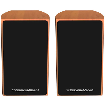 Cerwin Vega LA14 4" 110W 2-Way Passive Bookshelf Speaker, Pair, Cognac