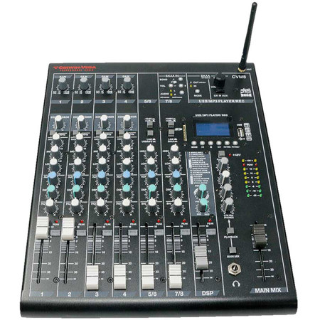 Cerwin Vega CVM8 8-Channel Wireless Analog DJ Mixer with SKAA Pro Technology