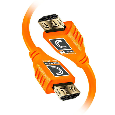 Comprehensive 3' MicroFlex Pro AV/IT Integrator Series 8K 48Gbps HDMI Cable with ProGrip, Orange