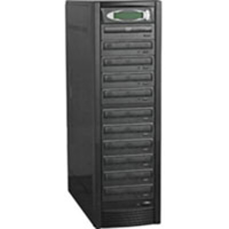 ProCon 1 Reader to 10 Writer CD/DVD Duplicator with Firewire and USB 2.0 Connector, Black