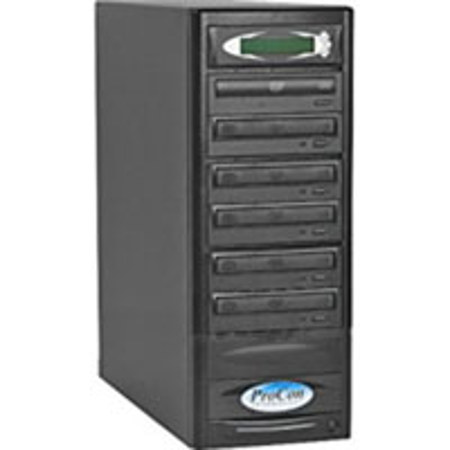 ProCon 1 Reader to 5 Writer CD/DVD Duplicator with Firewire and USB 2.0 Connector, Black