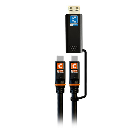 Comprehensive 10' Pro AV/IT Integrator Transformer USB-C to C/HDMI Cable, Black