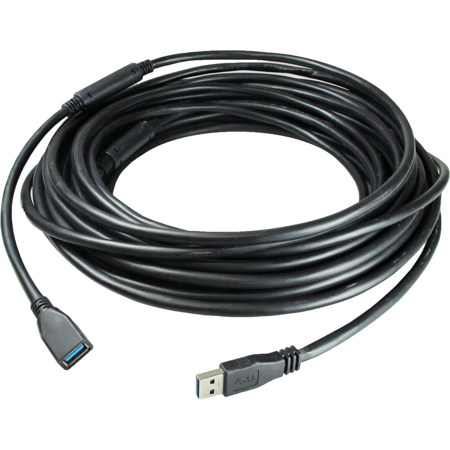 Comprehensive Pro AV/IT Plenum Active USB 3.0 Type-A Male to Female Extension Cable with Booster, 35'