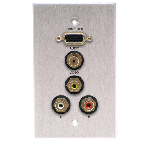 Comprehensive Single Gang Wallplate, Stainless