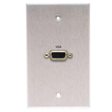 Comprehensive Single Gang Wallplate, HD15 Female(1)-Passthru, Kydex White