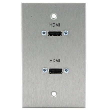 Comprehensive Single Gang Wallplate, HDMI Female(2) passthru, Kydex Black