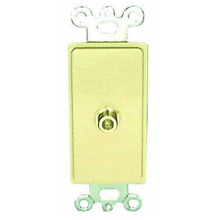 Comprehensive Single Gang Wallplate Style Insert with RF(1), White Decora