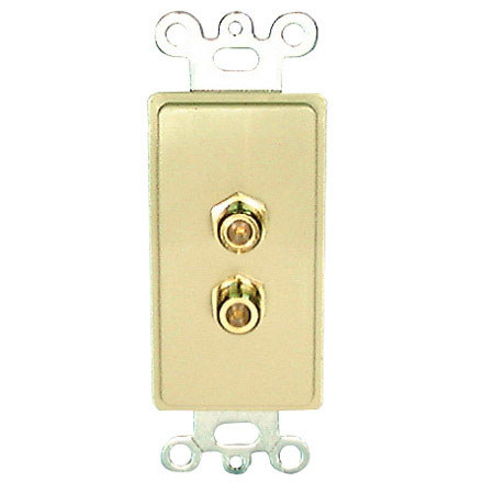 Comprehensive Single Gang Wallplate Style Insert with RF(2), White Decora