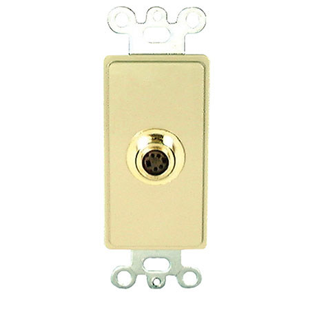Comprehensive Single Gang Wallplate Insert with S-Video-Passthru, Black Decora
