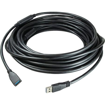 Comprehensive Pro AV/IT Plenum Active USB 3.0 Type-A Male to Female Extension Cable with Booster, 25'