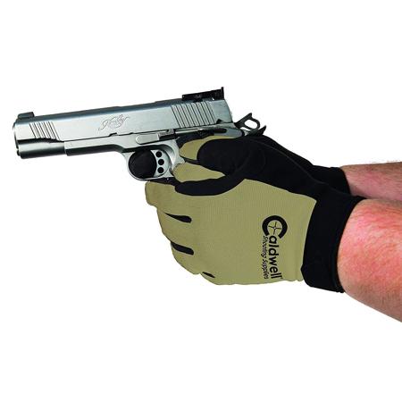 Caldwell Ultimate Shooting Gloves, Small/Medium, Sand & Black Polyester/Spandex
