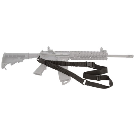 Caldwell Heavy Duty Adjustable Single Point Tactical Nylon Bungee Sling, Black