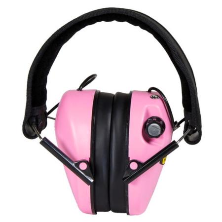 Caldwell E-Max Low Profile Electronic Hearing Protection, 23 NRR, Pink