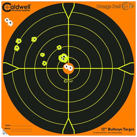 Caldwell 8" Orange Peel Bullseye Target, 100 Sheets