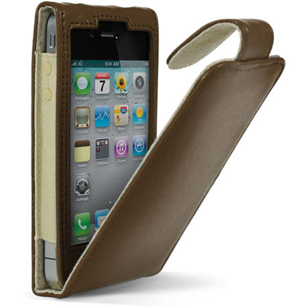 Cygnett Lavish Ultra-Soft Leather Case for iPhone 4 & 4S, Brown