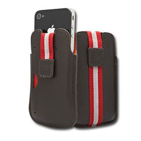 Cygnett Boston Leather Case with Strap for iPhone 4 & 4S, Brown