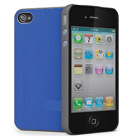 Cygnett UrbanShield Brushed Aluminum Case for iPhone 4 & 4S, Blue