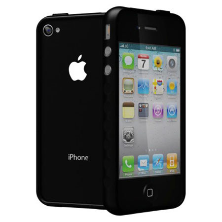 Cygnett AeroGrip Edge High-Grip Bumper Case for iPhone 4 & 4S, Black