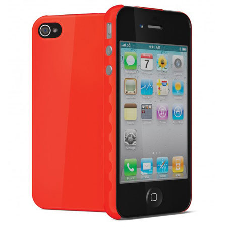 Cygnett AeroGrip Ergonomic Slimline Case for iPhone 4 & 4S, Red