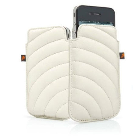 Cygnett Manhattan Padded Leather Pouch for iPhone 4/4s, White