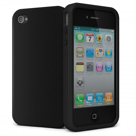 Cygnett Second Skin II Soft Silicone Case for iPhone 4 & 4S, Black