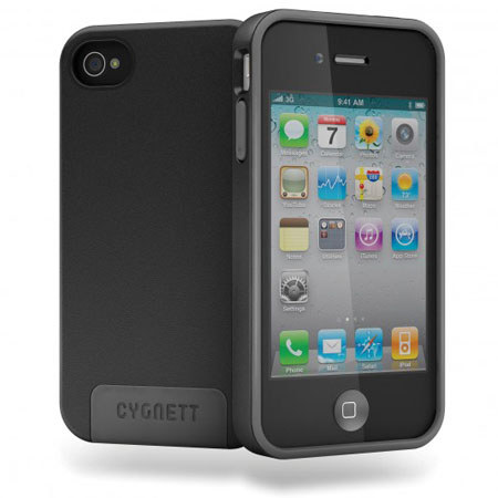 Cygnett APOLLO Hybrid Case for iPhone 4 & 4S, Black & Gray