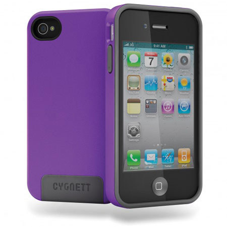 Cygnett Apollo Hybrid Dual Material Case for iPhone 4 & 4S, Purple