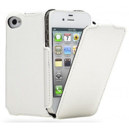 Cygnett Paparazzi Textured Flip Case for iPhone 4/4S, White