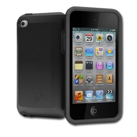 Cygnett PlayUp Hybrid Case with Silicone Interior for iPod Touch, Black