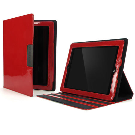 Cygnett Glam Folio Case with Integrated Stand for iPad 2, 3, & 4 Red Gloss