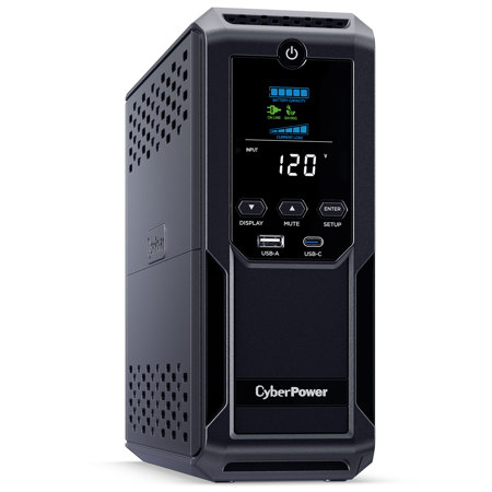 CyberPower CP1500AVRLCD3 1500VA/900W Intelligent LCD Mini-Tower UPS, NEMA 5-15P