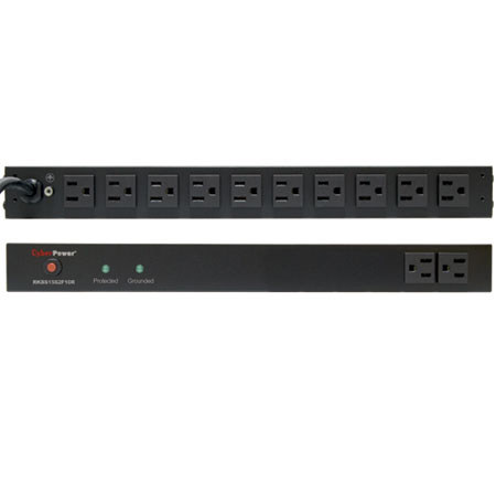 CyberPower 15A 12-Outlet (2 Front/10 Rear) Surge Suppressor