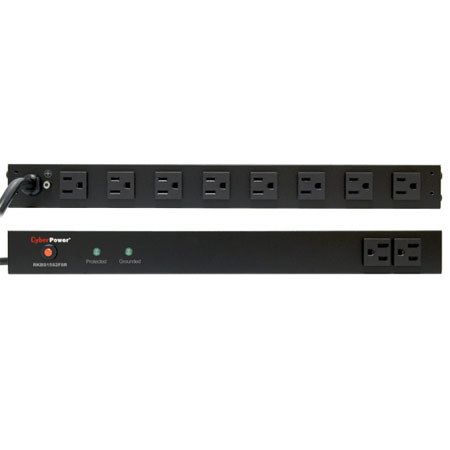 CyberPower 15A 10-Outlet (2 Front/8 Rear) Surge Suppressor