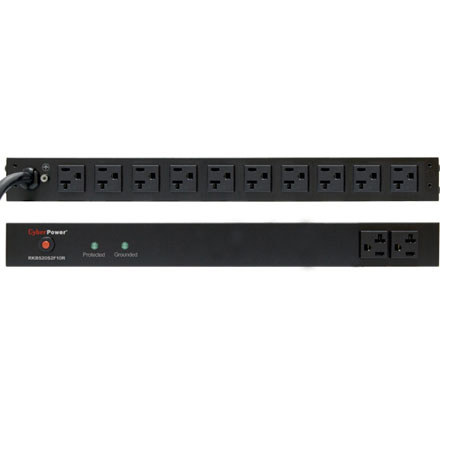 CyberPower 20A 12 Outlet (2 Front/10 Rear) Surge Suppressor