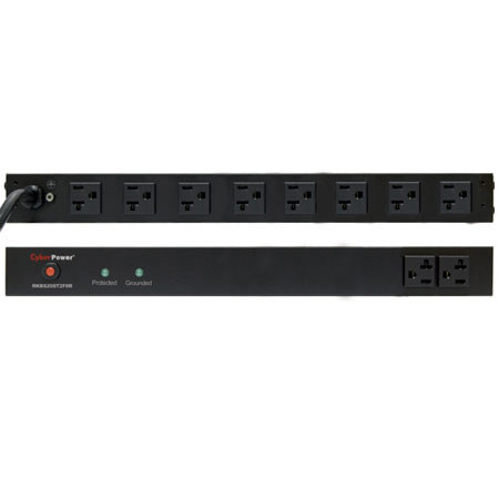 CyberPower 20A 10 Outlet (2 Front/8 Rear) Surge Suppressor, NEMA L5-20P Plug