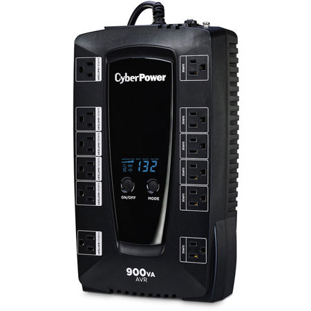 CyberPower Intelligent LCD AVRG900LCD 12 Outlet 900VA 480W UPS System