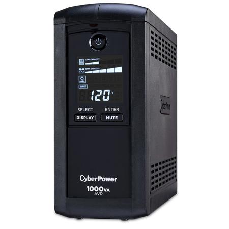 CyberPower CP1000AVRLCD Intelligent LCD Series Computer Battery Backup, 1000VA / 600W UPS, 9 Outlets / USB & Serial Ports