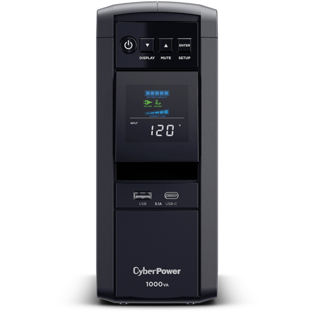 CyberPower PFC Sinewave Computer Battery Backup, 1000VA 600W UPS, 10 Outlets