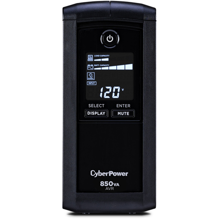 CyberPower CP850AVRLCD Intelligent LCD Series Computer Battery Backup, 850VA / 510W UPS, 9 Outlets / USB & Serial Ports