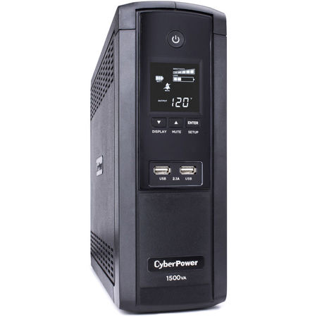 CyberPower Intelligent LCD BRG1500AVRLCD 12 Outlet 1500VA 900W Mini-Tower UPS