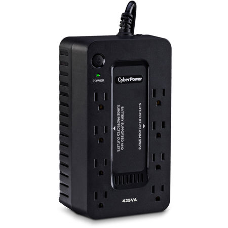CyberPower ST425 8-Outlet Compact Standby UPS, 425 VA / 260W Power