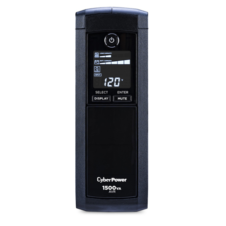 CyberPower 1500VA/900W Simulated Sinewave Intelligent LCD Mini-Tower UPS, TAA
