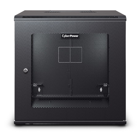 CyberPower CR12U61003 12U Wall Mount Rack Enclosure, Black