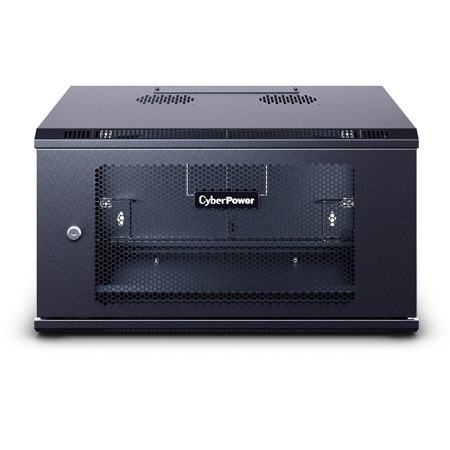 CyberPower CR6U61003 6U Wall Mount Rack Enclosure, Black