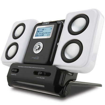 Coby Portable MP3 Stereo Speaker System w/4 Speakers
