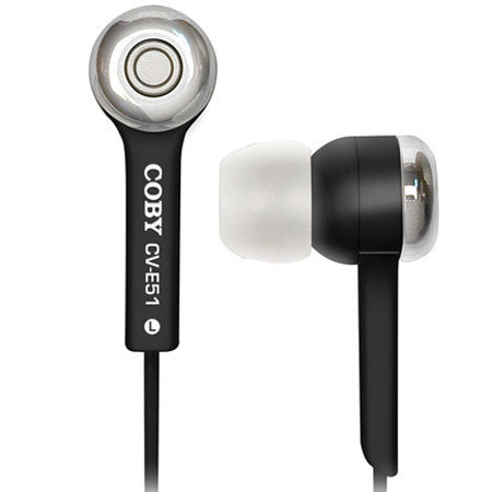 Coby Jammerz MP3 Super Bass Stereo Earphones, Black