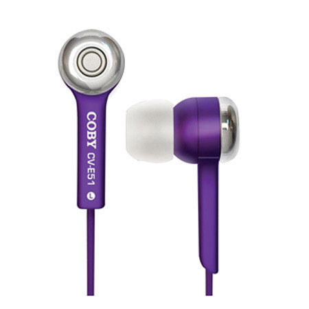 Coby Jammerz MP3 Super Bass Stereo Earphone, Purple
