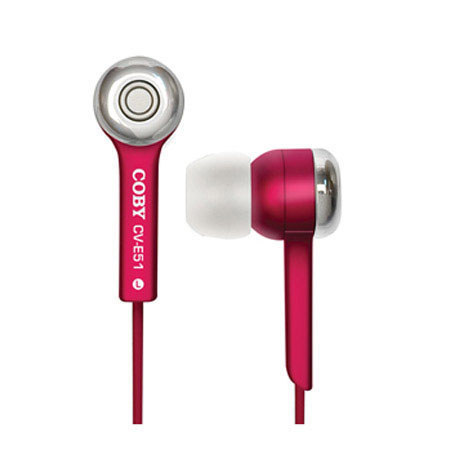 Coby Jammerz MP3 Super Bass Stereo Earphone, Red